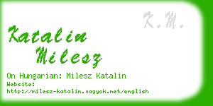 katalin milesz business card
